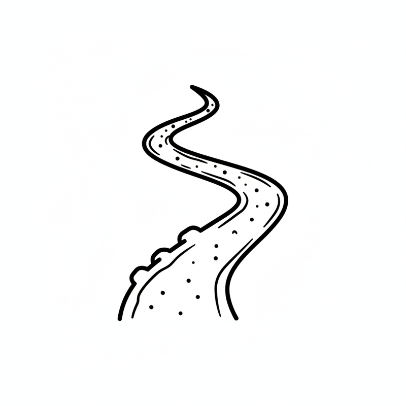 Gravel Road and Trail Icon