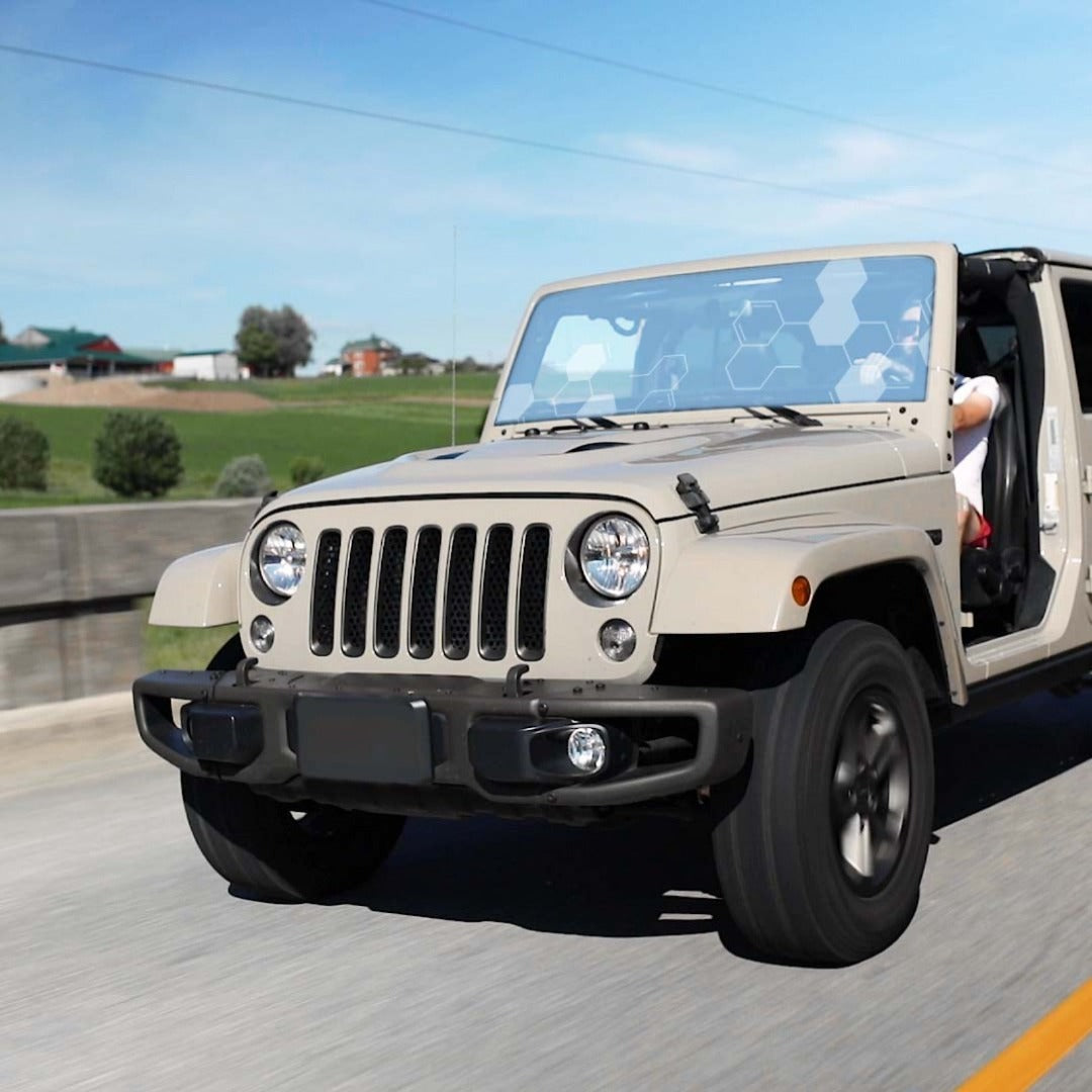 DIY windshield protection film for Jeep Wrangler JK